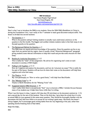 DBQ Guide for Buddhism in China