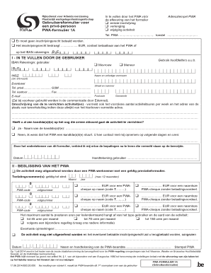 PWA-formulier 1A
