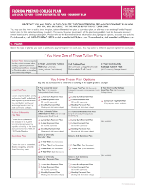 Florida Prepaid College Plan Add Local Fee Form
