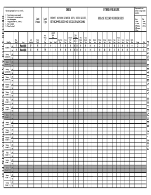 West Virginia Bow Hunter Survey Daily Record
