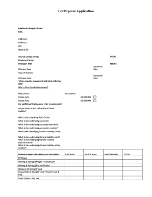 LexExpress Application Form