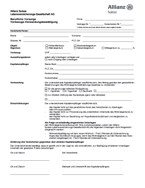 Vorbezugs-Verwendungsbestätigung