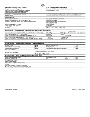 Material Safety Data Sheet for ARDEX X5