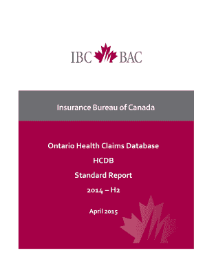 Hcdb standard report form