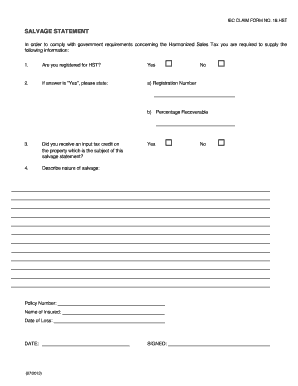 IBC HST Claim Form