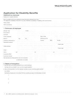 Application for Disability Benefits