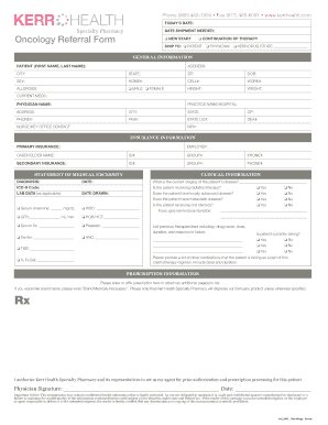 Oncology Referral Form