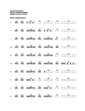 Electron Orbital Worksheet
