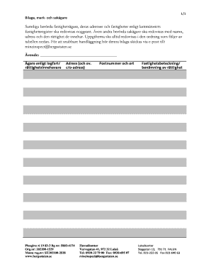 Swedish Property Owners List