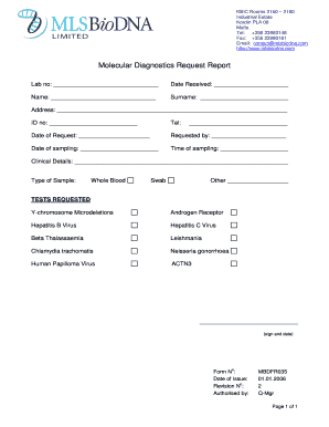 Molecular Diagnostics Request Form