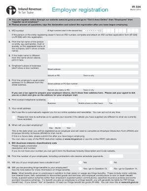 New Zealand Employer Registration Form