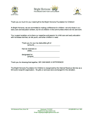 Donation Acknowledgment Letter