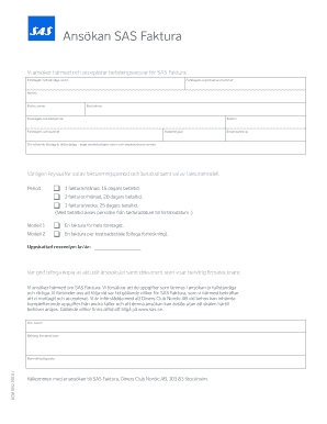 SAS Faktura Application Form
