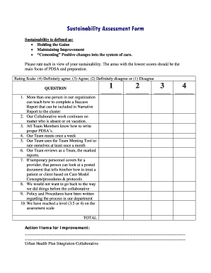 Sustainability Assessment Form