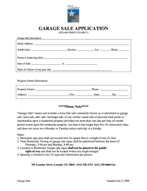 Garage Sale Application