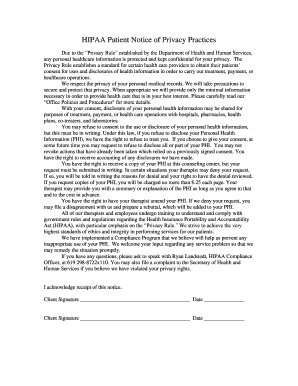 HIPAA Patient Notice of Privacy Practices