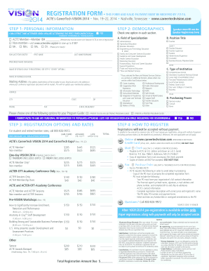 ACTE CareerTech VISION 2014 Registration Form