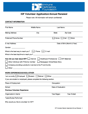 IDF Volunteer Application