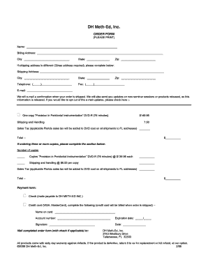 Printable order forms - DH -Ed Order Form - 2-25-06doc