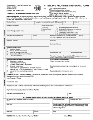Attending Provider Referral Form