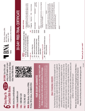BNA Books Order Form