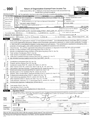 IRC Form 990 2009