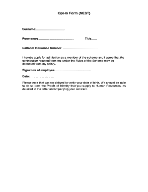 NEST Opt-in Form