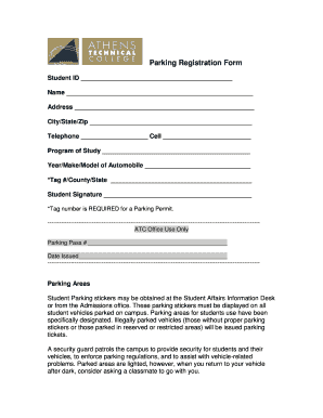 Parking Registration Form