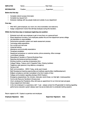 Employee Onboarding Checklist