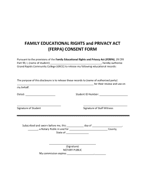 FERPA Consent Form