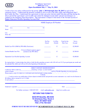 NSHE Enrollment Agreement