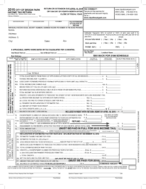 City of Brook Park Income Tax Return