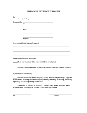 Freedom of Information Request Form