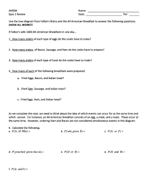 Quiz 2 Review Worksheet
