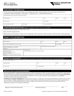 Wattsmart Business General Application