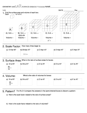 Geometry Similar Surface Areas & Volumes
