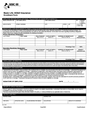 Basic Life/AD&D Insurance Enrollment Form