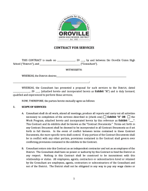 Contract for Services