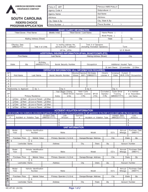 American Modern Home Motorcycle Insurance Application