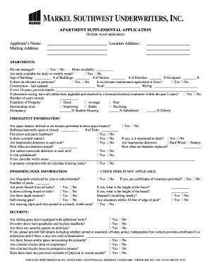 Apartment Supplemental Application