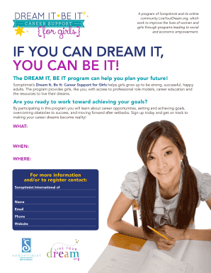 Dream It, Be It Career Support Program