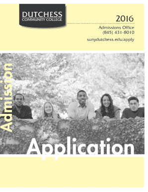 Dutchess Community College Admission Application