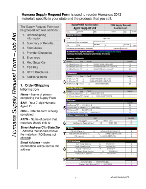 Humana Supply Request Form