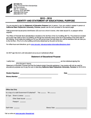 Statement of Educational Purpose