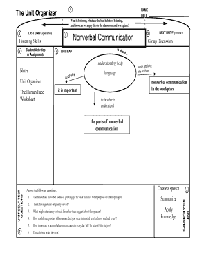 Unit Organizer for Nonverbal Communication