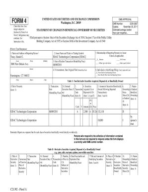Form 4 Statement of Changes in Beneficial Ownership
