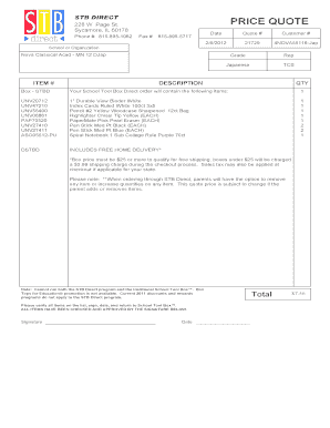 STB Direct Price Quote