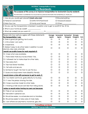 SNOTRAC Transportation Survey