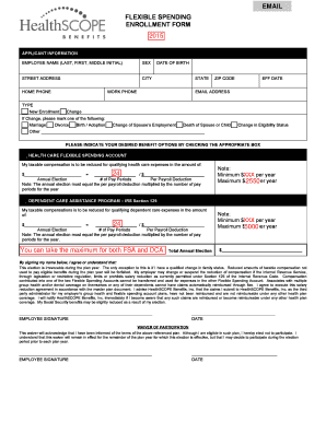 Flexible Spending Enrollment Form
