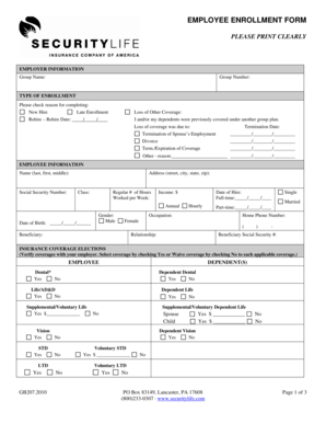 Employee Enrollment Form
